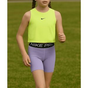 Nike Girls' Pro Dri-FIT Training Tank Top Neon L (12/13 y)